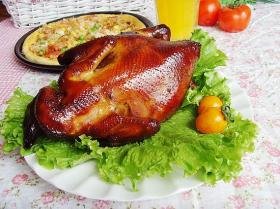 熏烤三黄鸡