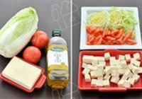 西红柿白菜炒豆腐的做法 步骤1