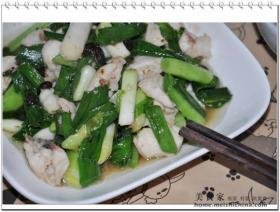大蒜炒黑鱼片