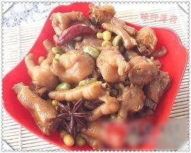 香辣鸡爪豆
