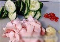 青瓜烩肉片的做法 步骤2