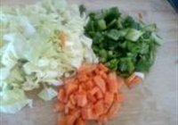 蔬菜炒饅頭的做法 步骤3