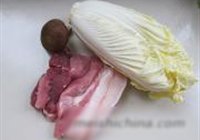 白菜粳炒肉的做法 步骤1