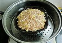 黄豆芽蒸肉饼的做法 步骤7