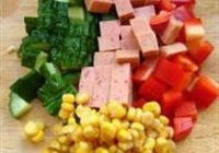 五彩煎豆腐的做法 步骤1