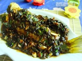豆豉焖黄骨鱼