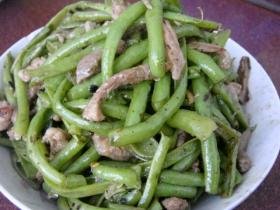 肉炒半边豆角