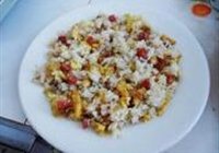 缤纷圣诞腊味炒饭的做法 步骤8
