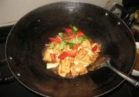 布包豆腐炒肉片的做法 步骤8