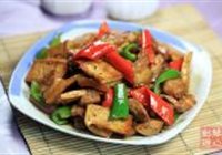 布包豆腐炒肉片的做法 步骤10