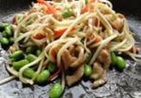 茭白肉丝炒毛豆的做法 步骤14