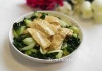 小白菜炒鲜腐竹的做法 步骤9