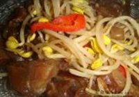 牛筋炒豆芽的做法 步骤8