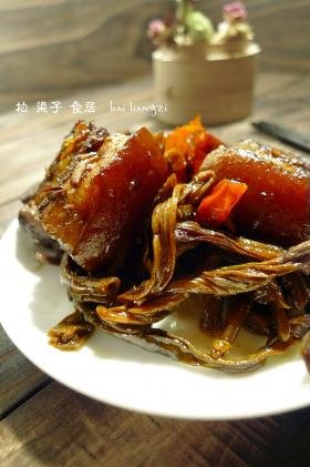 红烧肉焖豆角干