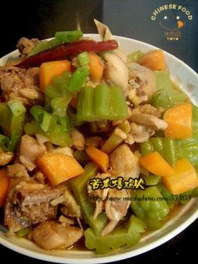 苦瓜爆鸡块
