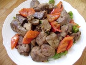 辣椒炒鸡肝