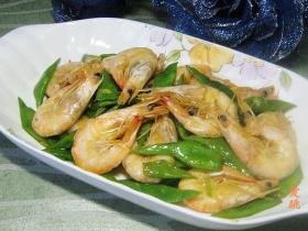 长扁豆炒白条虾
