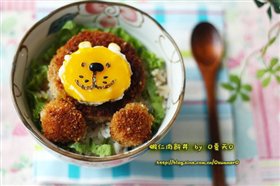 虾仁肉饼丼