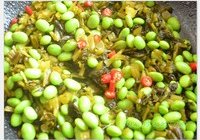 毛豆炒腌菜的做法 步骤5