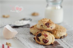 蔓越莓核桃司康