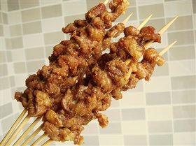 微波炉速成羊肉串