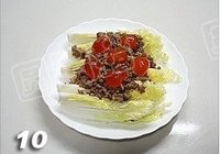 咸蛋肉碎蒸娃娃菜的做法 步骤9