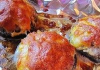 芝士肉末焗蘑菇的做法 步骤6