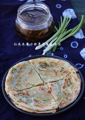 烫面葱油饼