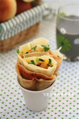 辣酱葱花蛋饼