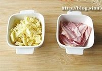 培根芝士焗面包布丁的做法 步骤2