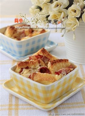 培根芝士焗面包布丁