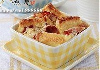 培根芝士焗面包布丁的做法 步骤7