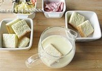 培根芝士焗面包布丁的做法 步骤3
