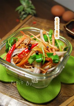 炝拌手撕鸭