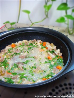 羊肉蘑菇粉丝煲