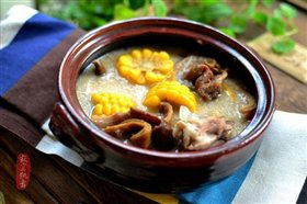 豆浆菌菇玉米煲