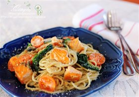 三文鱼奶油全麦意面